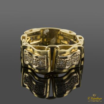 ANILLOS / SORTIJAS<BR>SORTIJA ARTICULADA REALIZADA EN ORO AM... · ref.: NMR