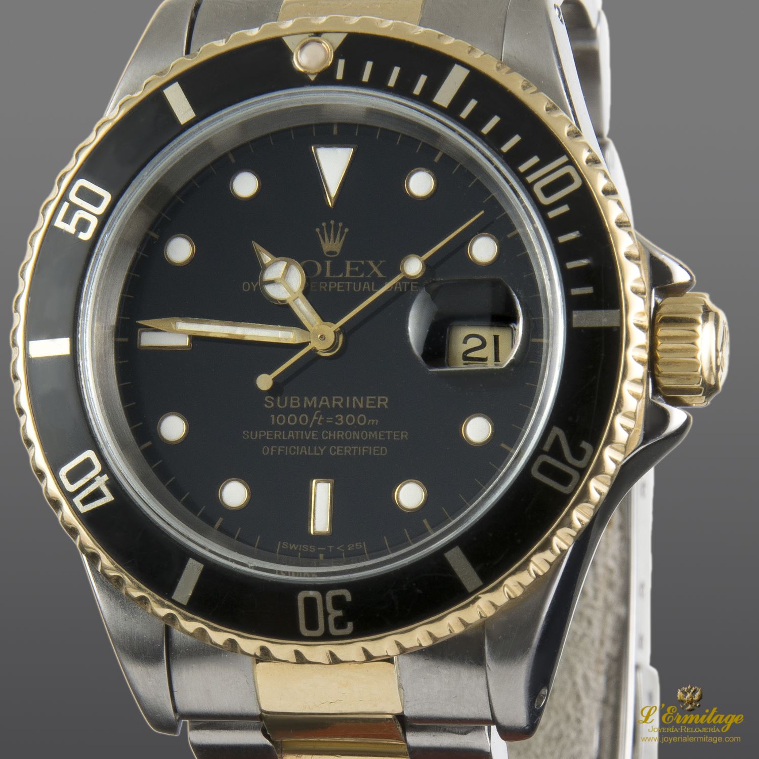 ROLEX OYSTER PERPETUAL DATE SUBMARINER 300M ACERO Y ORO ...