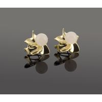 Pendientes oro amarillo piedra luna