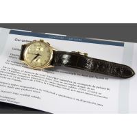 Vintage chronograph oro amarillo cuerda manual caballero 38mm 