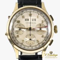 Triple calendario chronograph oro amarillo cuerda manual movimiento mathey tissot 36mm