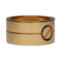 Sortija doble love de cartier en oro amarillo. Talla 56.