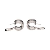 Pendientes b-zero de bulgari en oro blanco.