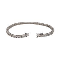 Pulsera riviere en oro blanco con brillantes.