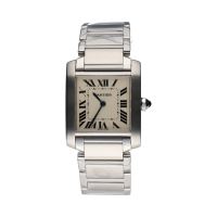 CARTIER<BR>TANK FRANCES ACERO 25MM.