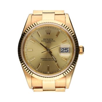 ROLEX<BR>OYSTER PERPETUAL DATE ORO AMARILLO 34M... · ref.: 15238