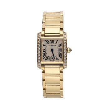 CARTIER<BR>TANK FRANCES SEÑORA ORO AMARILLO Y BRI... · ref.: 2385