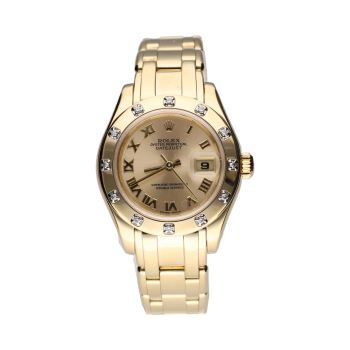 ROLEX<BR>DATEJUST PEARLMASTER ORO AMARILLO BRIL... · ref.: 80318