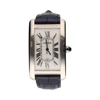 CARTIER<BR>TANK AMERICANO CABALLERO ORO BLANCO 27... · ref.: 1741