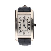 CARTIER<BR>TANK AMERICANO CABALLERO ORO BLANCO 27...