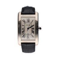 CARTIER<BR>TANK AMERICANO CABALLERO ORO BLANCO 26...