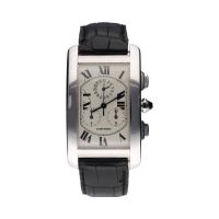 CARTIER<BR>TANK AMERICANO CHRONOGRAPH ORO BLANCO ...