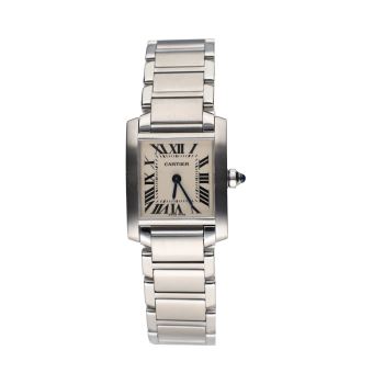 CARTIER<BR>TANK FRANCES SEÑORA ACERO 20MM. · ref.: 2384