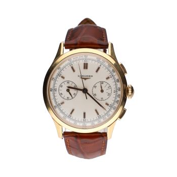 LONGINES<BR>CLASICO CHRONO ORO AMARILLO 38MM. · ref.: 107