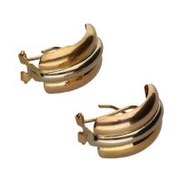 Pendientes en oro amarillo detalles con gallones.
