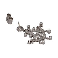 Pendientes en oro blanco con brillantes.