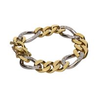 PULSERAS<BR>PULSERA EN ORO AMARILLO Y ORO BLANCO C...