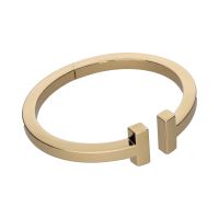 Pulsera t de tiffany en oro amarillo.