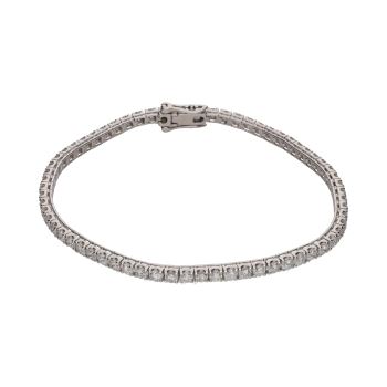 PULSERAS<BR>PULSERA RIVIERE EN ORO BLANCO CON BRIL... · ref.: PRESENTA CERTIFICADO...