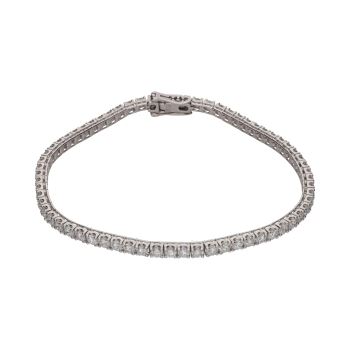 PULSERAS<BR>PULSERA RIVIERE EN ORO BLANCO CON BRIL... · ref.: PRESENTA CERTIFICADO...