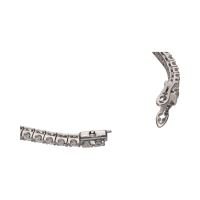 Pulsera riviere en oro blanco con brillantes.