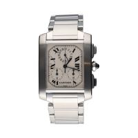 CARTIER<BR>TANK FRANCES CHRONO ACERO 28MM.