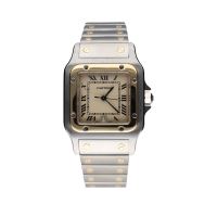 CARTIER<BR>SANTOS GALBEE ACERO Y ORO 29MM.