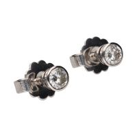 Pendientes en oro blanco con brillantes.