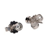 Pendientes en oro blanco con brillantes.