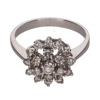 ANILLOS / SORTIJAS<BR>SORTIJA EN ORO BLANCO CON BRILLANTES. ... · ref.: (RMX)