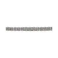 Pulsera en oro blanco con baguettes y brillantes.
