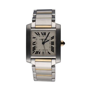 CARTIER<BR>TANK FRANCES ACERO Y ORO 28MM. · ref.: 2302