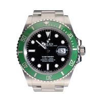 Submariner date acero bisel verde 41mm.   