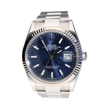 ROLEX<BR>DATEJUST ACERO ESFERA AZUL BISEL ORO B... · ref.: 126234
