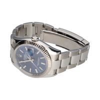Datejust acero esfera azul bisel oro blanco 36mm.   