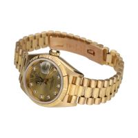 Datejust brillantes señora president corteza oro amarillo 26mm.   
