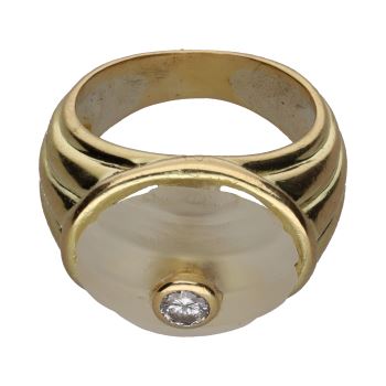 ANILLOS / SORTIJAS<BR>SORTIJA EN ORO AMARILLO CON CRISTAL DE... · ref.: (RCM)