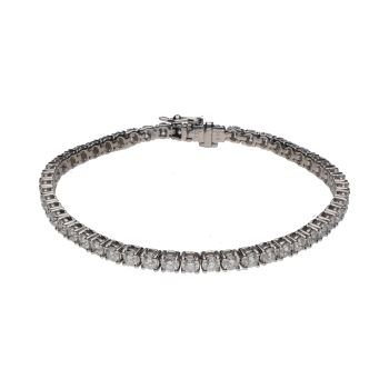 PULSERAS<BR>PULSERA RIVIERE EN ORO BLANCO CON BRIL... · ref.: PRESENTA CERTIFICADO...