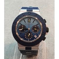 BULGARI<BR>ALUMINIUM AZUL CHRONO 40MM.