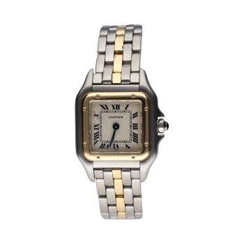 CARTIER<BR>PANTHERE ACERO Y ORO SEÑORA 22MM. · ref.: 1120