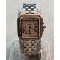 CARTIER<BR>PANTHERE ACERO Y ORO SEÑORA 22MM.