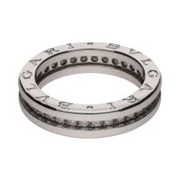 Sortija bulgari b-zero en oro blanco con brillantes. Talla 52