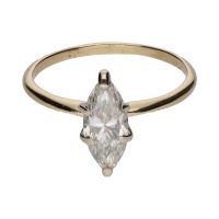 ANILLOS / SORTIJAS<BR>SORTIJA EN ORO AMARILLO CON DIAMANTE M...