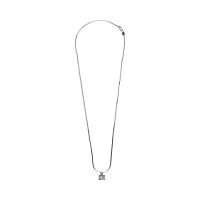 Collar solitario en oro blanco con brillante.