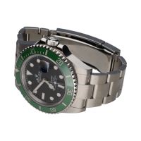 Submariner date acero bisel verde 41mm.   