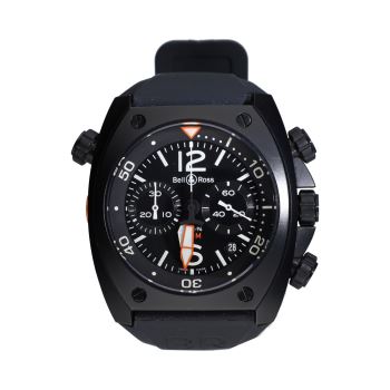 BELL & ROSS<BR>BR02-94 CHRONOGRAPH ACERO CAUCHO 44MM.... · ref.: BR02-94-S
