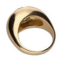 Sortija solitario en oro amarillo con un brillante. Talla 15.