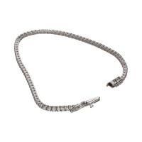 Pulsera riviere en oro blanco con brillantes.