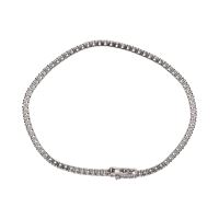 Pulsera riviere en oro blanco con brillantes.