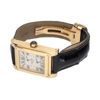 Tank a dual time oro amarillo cuerda manual 28mm.   